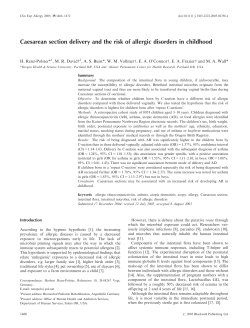 Caesarean section delivery and the risk of