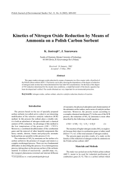 Kinetics of Nitrogen Oxide Reduction by Means of Ammonia on a