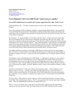 Press release on ecological assessment of the Crown Hill North