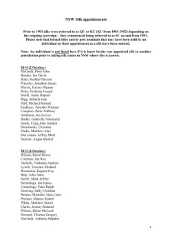 NSW Silk appointments