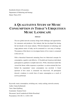 a qualitative study of music consumption in today`s ubiquitous music