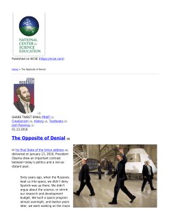 The Opposite of Denial - National Center for Science Education