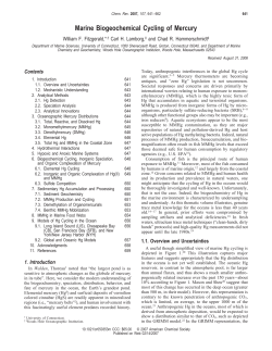 Marine Biogeochemical Cycling of Mercury