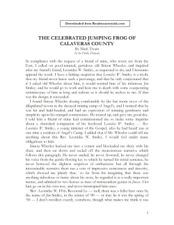 the celebrated jumping frog of calaveras county
