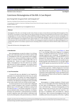 Cavernous Hemangioma of the Rib: A Case Report