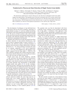 Nondestructive Fluorescent State Detection of Single Neutral Atom