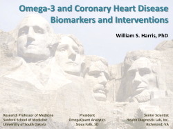 Omega-3 and Coronary Heart Disease Biomarkers and Interventions
