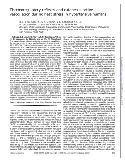 Thermoregulatory reflexes and cutaneous active vasodilation during