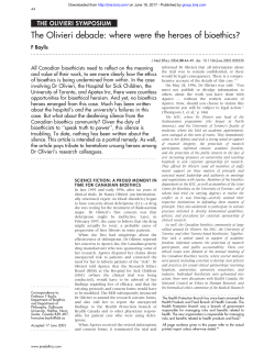 The Olivieri debacle: where were the heroes of bioethics?