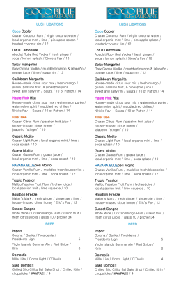 LUSH LIBATIONS Cooler Coco Lotus Lemonade Spicy Mangotini