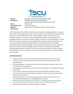 Assessment and Academic Technology Specialist