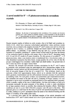 A novel model for Ff+F photoconversion in corundum crystals