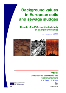 Background values in European soils and sewage sludges