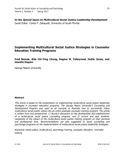 Implementing Multicultural Social Justice Strategies In