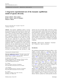 A long-term experimental test of the dynamic equilibrium model of