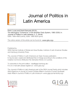 The Ideological Coherence of the Brazilian Party System