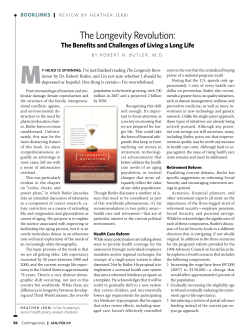 the longevity revolution: