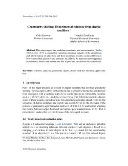 Granularity shifting: Experimental evidence from degree modifiers