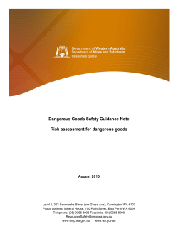 Risk assessment for dangerous goods