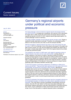 Germany`s regional airports under political and