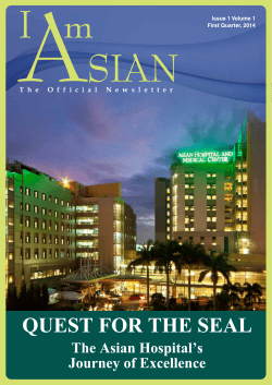 I am Asian – Issue 1 Volume 1 First Quarter, 2014