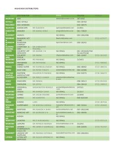 List of the distributors contrywide