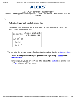 Understanding periodic trends in atomic size