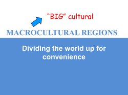 MACROCULTURAL REGIONS