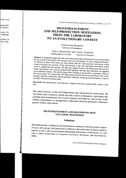 and self-protection motivation