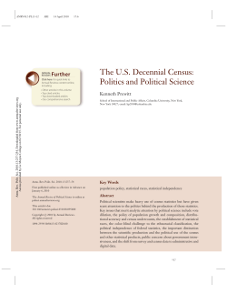The US Decennial Census: Politics and Political Science