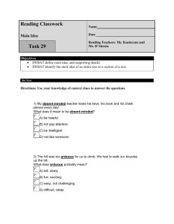 Reading Classwork Task 29