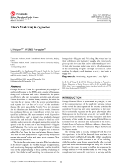 Eliza`s Awakening in Pygmalion