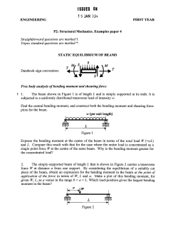 1P2, 2013-14, Structural Mechanics: examples paper 4