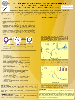 analysis of doxorubicin encapsulation in apoferritin cage by capillary