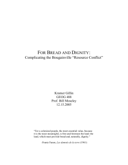 FOR BREAD AND DIGNITY: