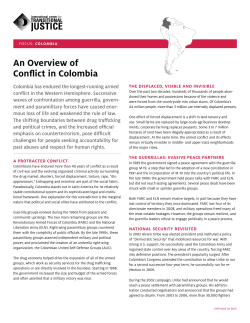 An Overview of Conflict in Colombia