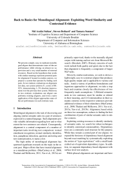 Back to Basics for Monolingual Alignment: Exploiting Word Similarity