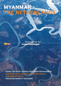 myanmar &ndash; the netherlands - Netherlands Water Partnership