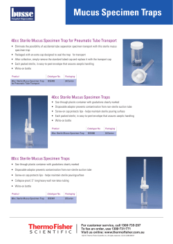 Mucus Specimen Traps - Thermo Fisher Scientific