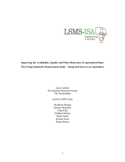 Paper 2.1. Improving the availability, quality and policy