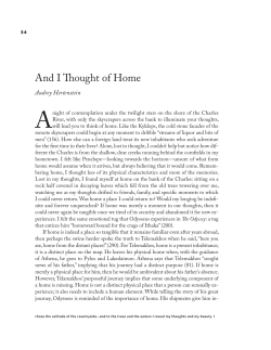 And I thought of Home