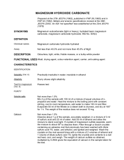 MAGNESIUM HYDROXIDE CARBONATE