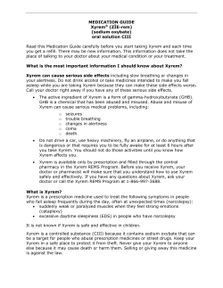 MEDICATION GUIDE Xyrem
