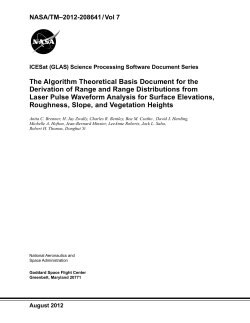 The Algorithm Theoretical Basis Document for the Derivation of
