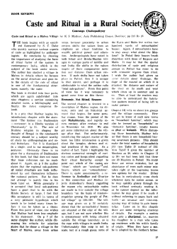 Caste and Ritual in a Rural Society