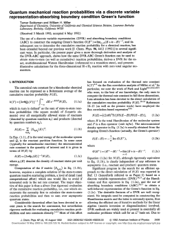Quantum mechanical reaction probabilities via a discrete variable