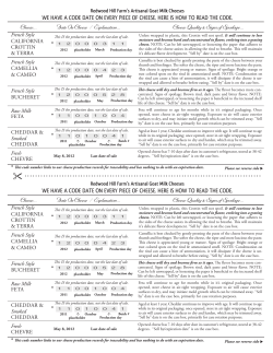 we have a code date on every piece of cheese. here is how to read
