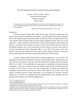 Fair and Impartial Spectators in Experimental Economic Behavior