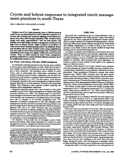 Coyote and bobcat responses to integrated ranch manage