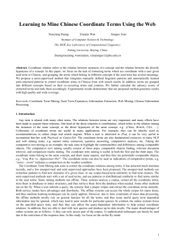 Learning to Mine Chinese Coordinate Terms Using the Web